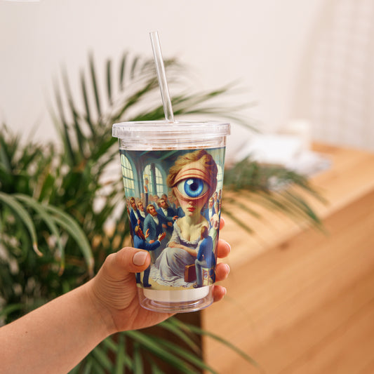 Clear plastic tumbler